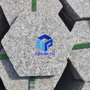đá sân vườn lục giác tím hoa cà thô 