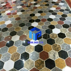 ĐÁ GRANITE LỤC GIÁC ĐỦ MÀU LÁT SÂN