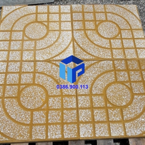 Gạch Vỉa Hè 40x40 Terrazzo Mắt Nai Vàng