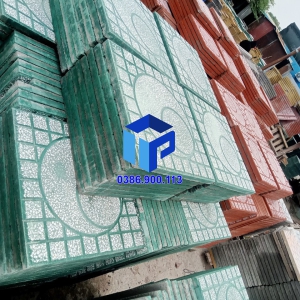 Gạch Lát Vỉa Hè 40x40  Mắt trăng xanh
