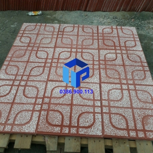 Gạch Lát Vỉa Hè 40x40  Mắt Phụng Đỏ