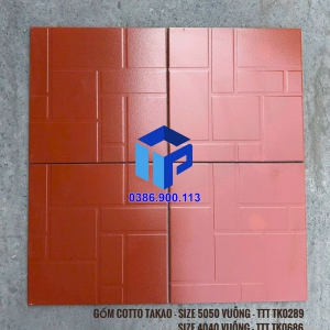 GỐM ĐỎ TAKAO Ô VUÔNG 40X40-50X50
