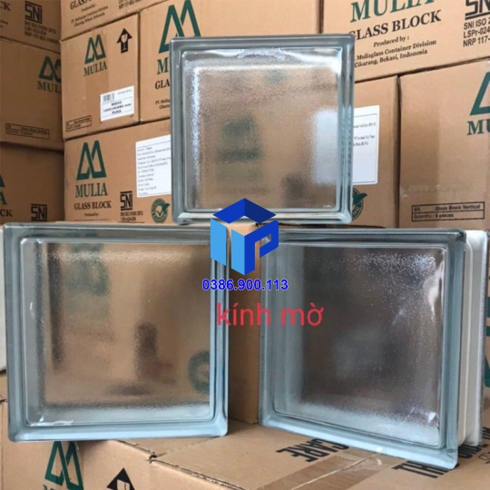 gạch kính trắng mờ