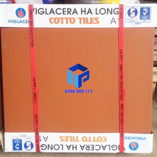 Gạch đỏ lát sân cotto Viglacera 40x40 Hạ Long