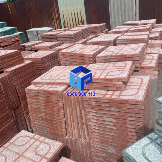 Gạch Lát Vỉa Hè 40x40  Mắt Phụng Đỏ