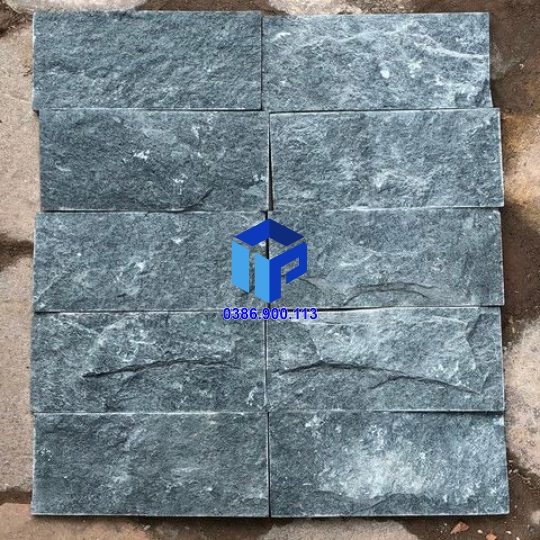 Đá bóc xanh rêu 10x20 trang trí