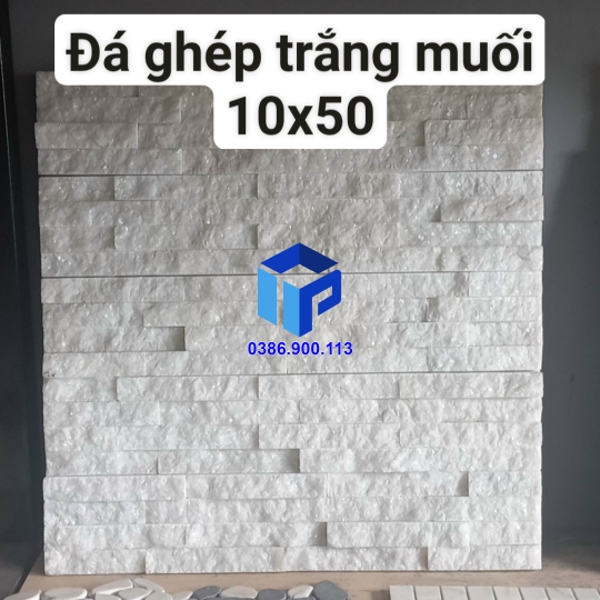 đá ghép trắng muối 10x50