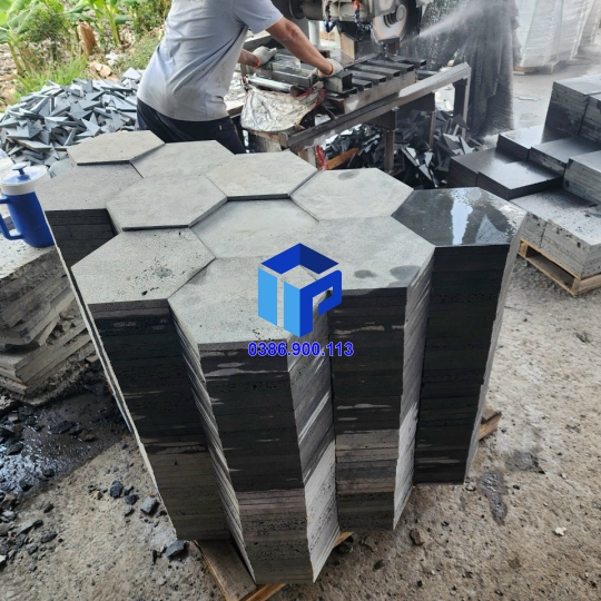 đá xám xám lục giác