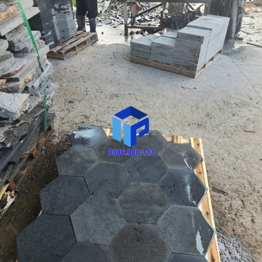 đá xám xám lục giác