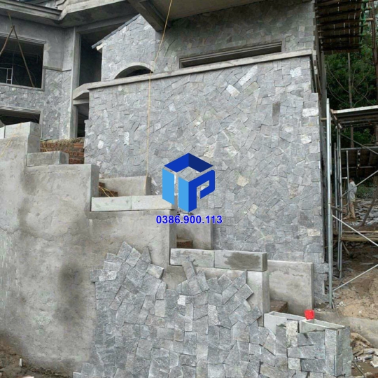 Đá rối xanh, đá chẻ xanh ốp tường