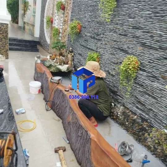 đá suối quy cách tháp nước 