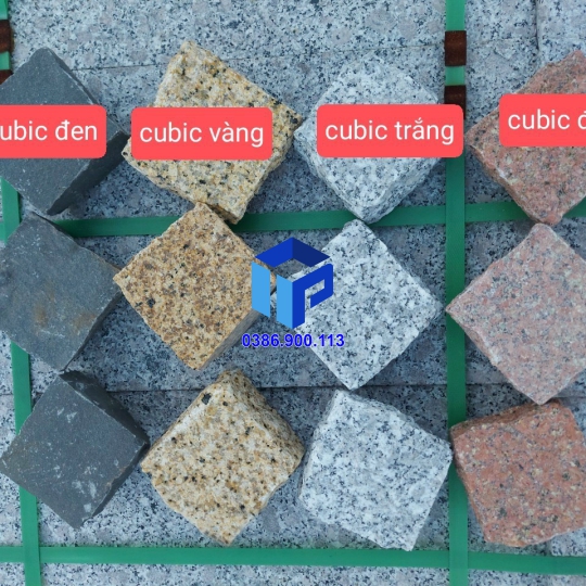 ĐÁ CUBIC ĐỎ BÌNH ĐỊNH LÁT SÂN