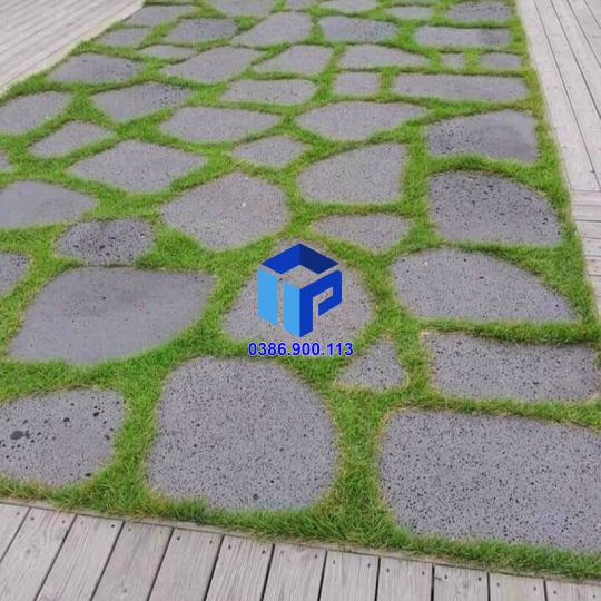 ĐÁ THỚT BƯỚC DẬM TỔ ONG XÁM dầy 3-5 phân