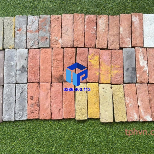Gạch cổ màu bê tông đen 014